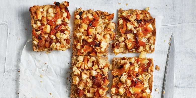 Volkoren appelplaatkoek met hazelnoten