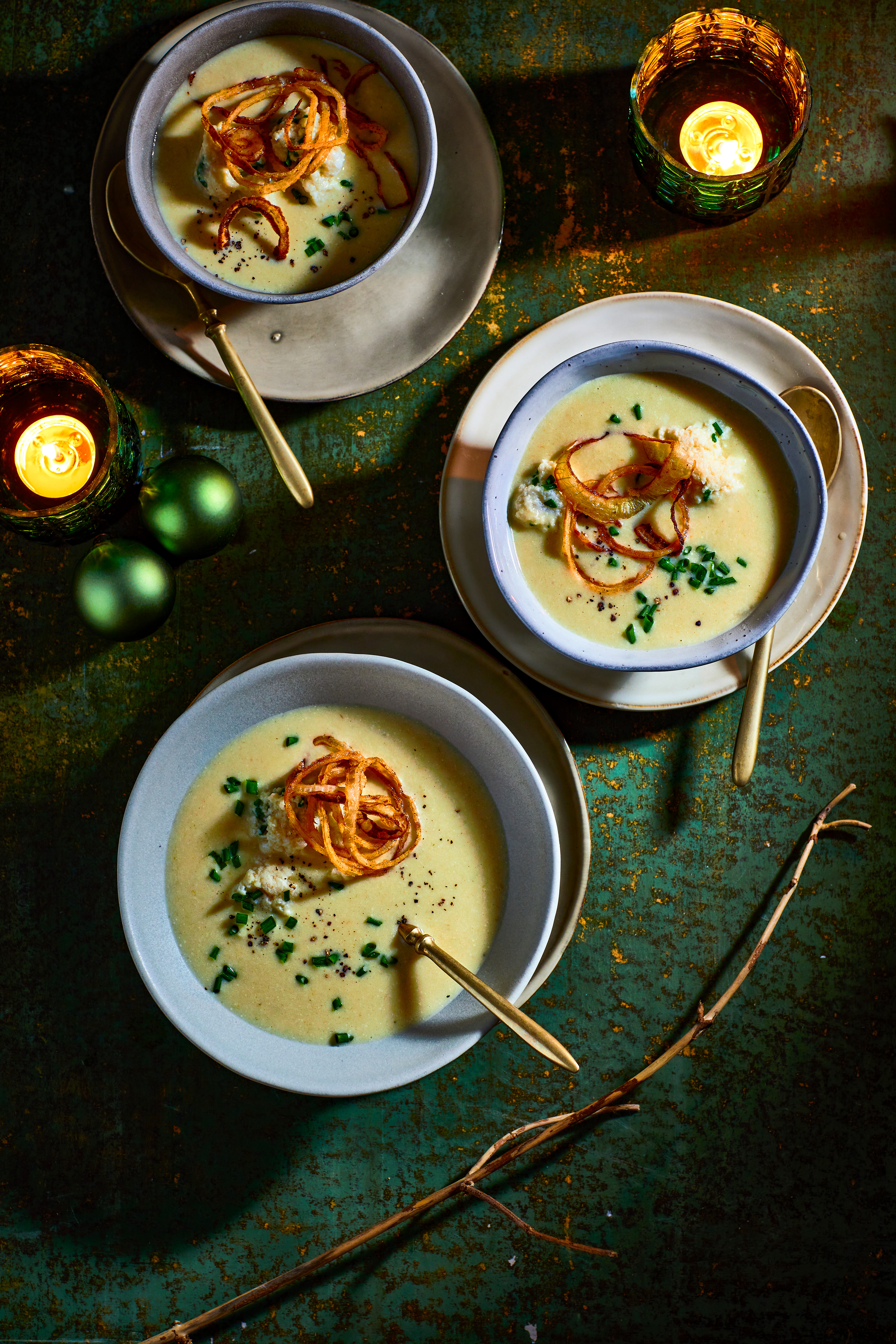 Kaassoep met broodknoedels