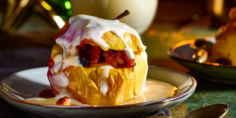 Bratapfel met vanillesaus