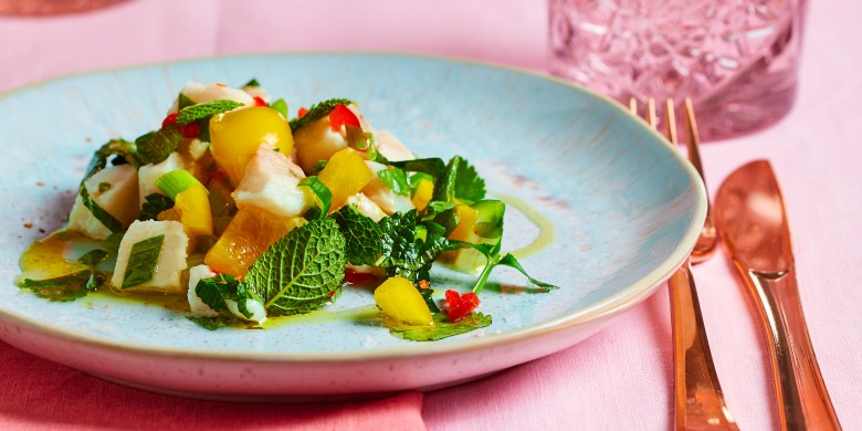 Peruaanse kabeljauw-ceviche