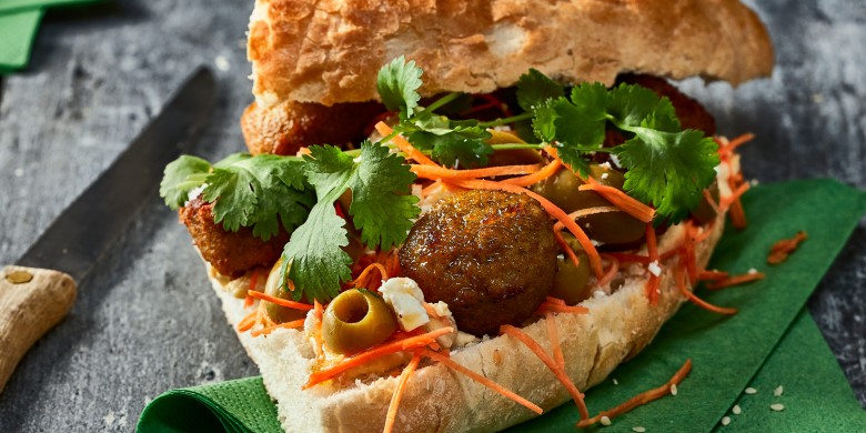 Turks brood met falafel