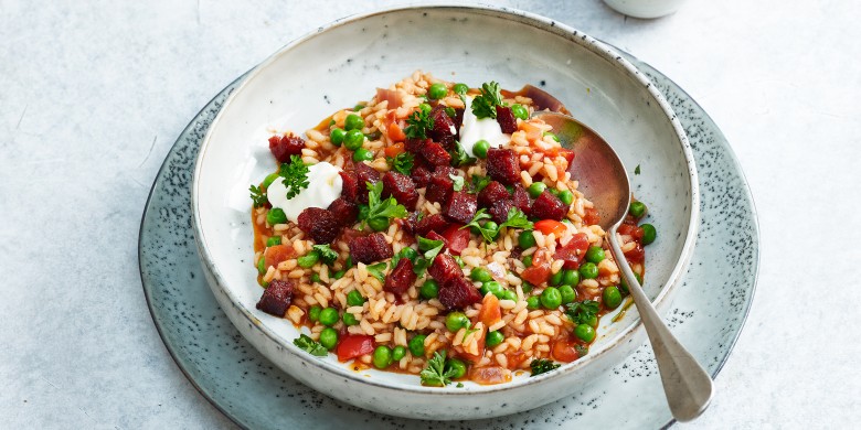 Tomatenrisotto met chorizo