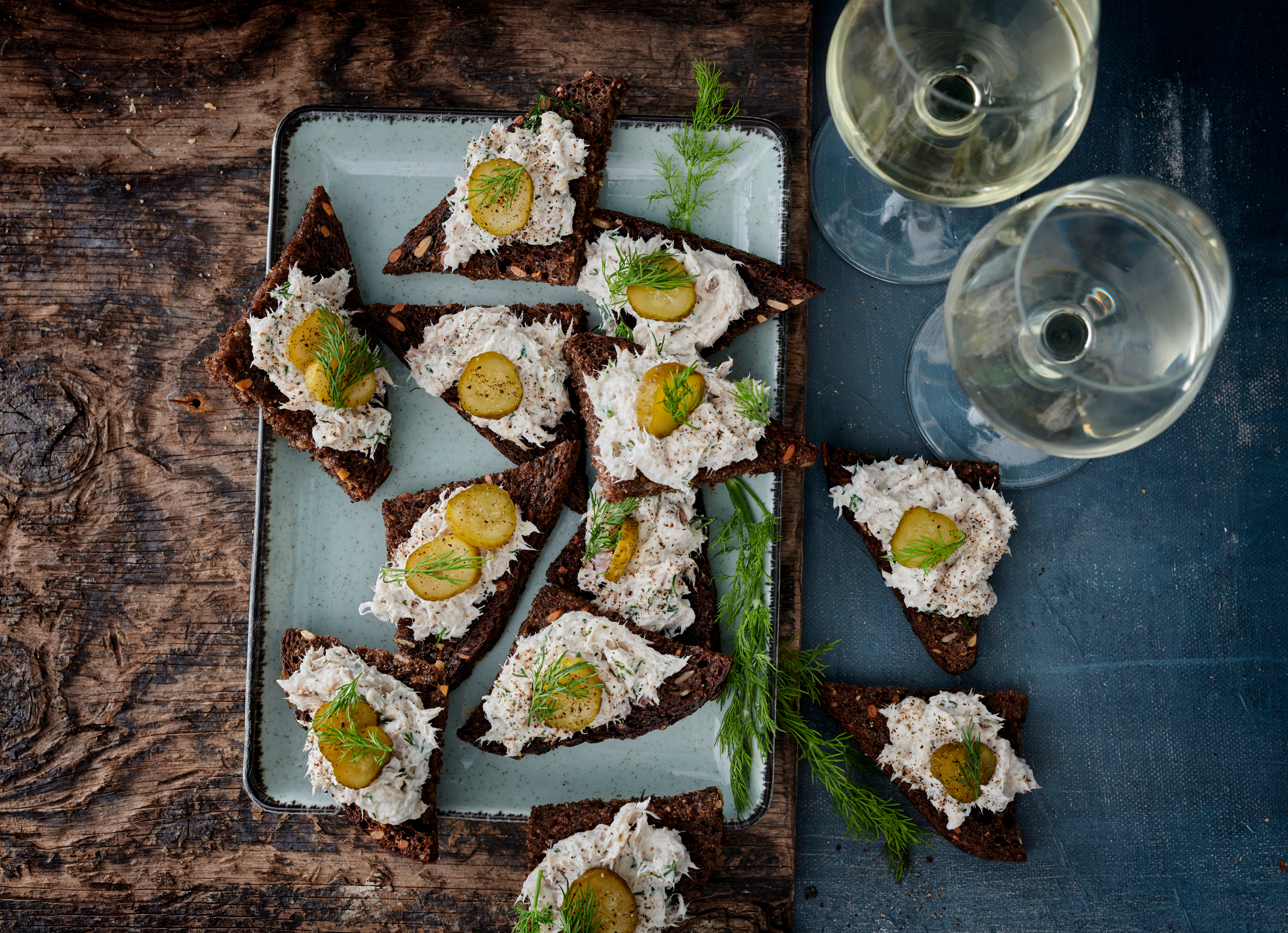 Crostini met makreelrillette