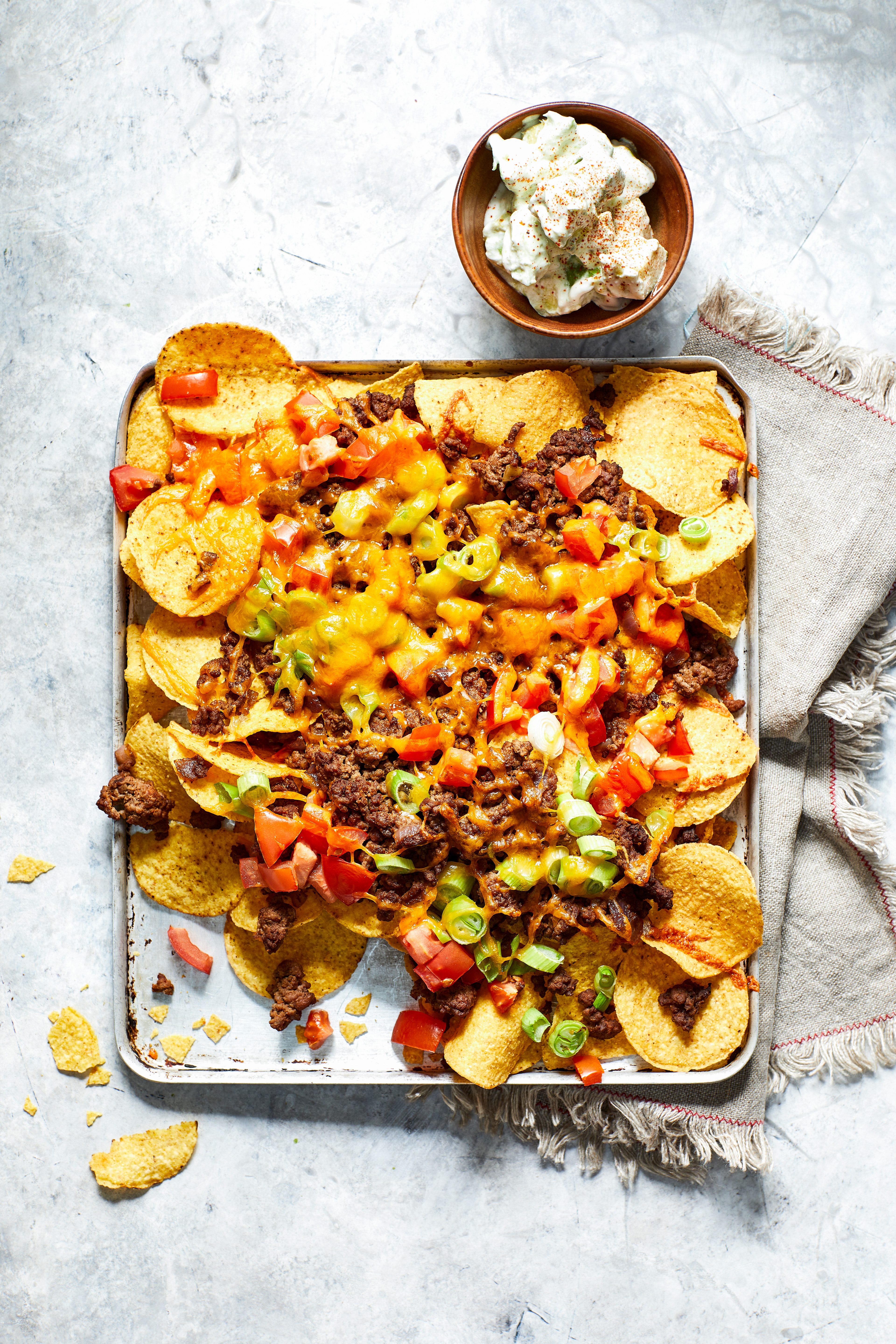 Mexicaanse nacho-schotel