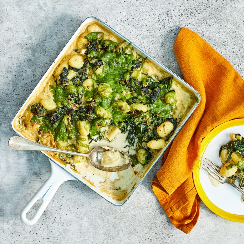 Groene gnocchi-schotel