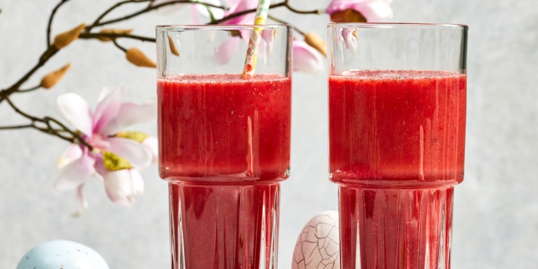 Aardbei-frambozenpunch