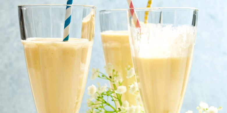 Yoghurtdrank met perzik en gember