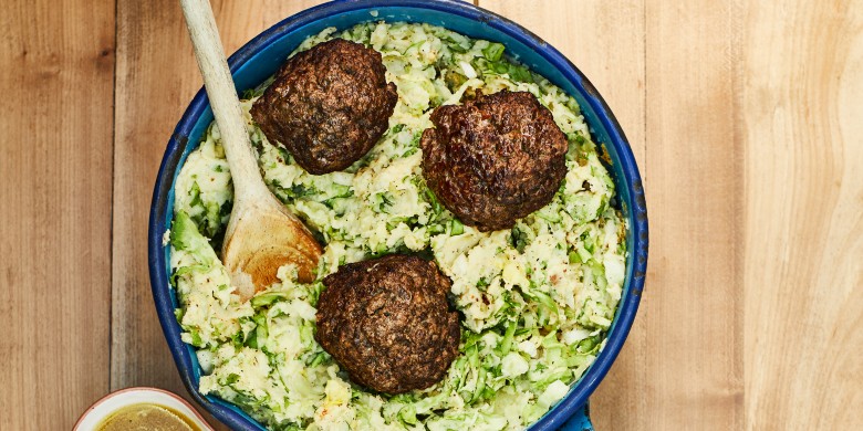 Andijviestamppot met gehaktballen