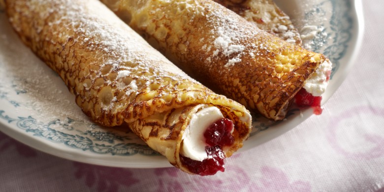 Kaneelflensjes met cranberrymascarpone