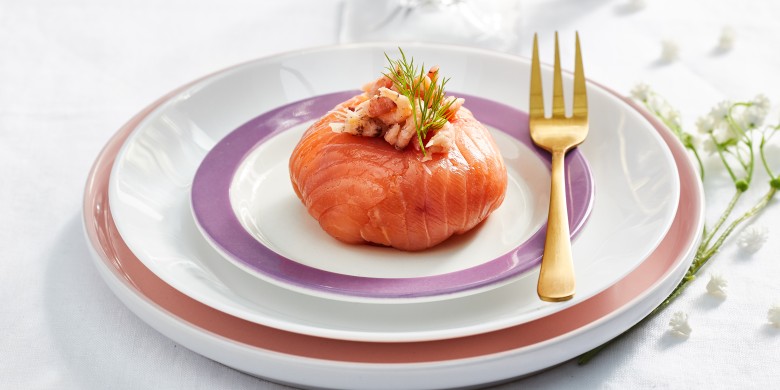 Zalmbonbon met Hollandse garnalen