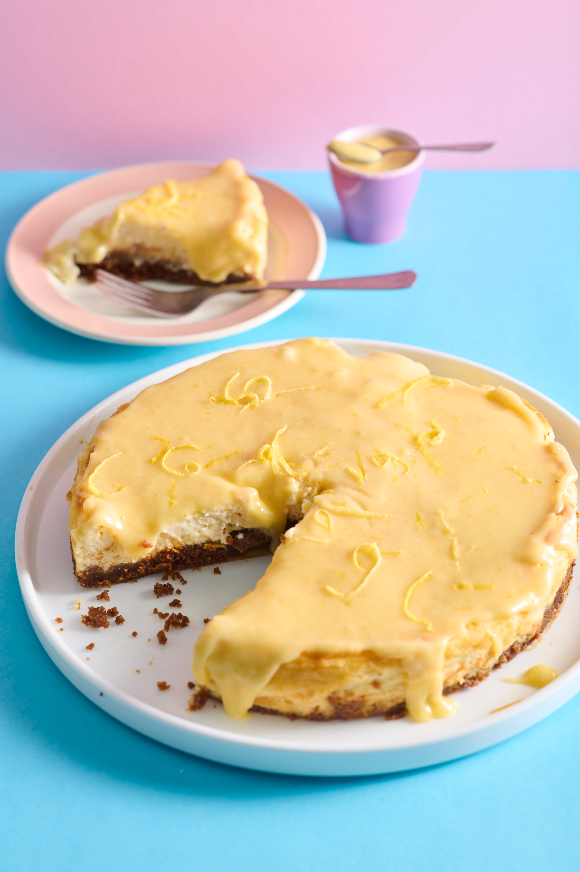 Lemon curd-cheesecake