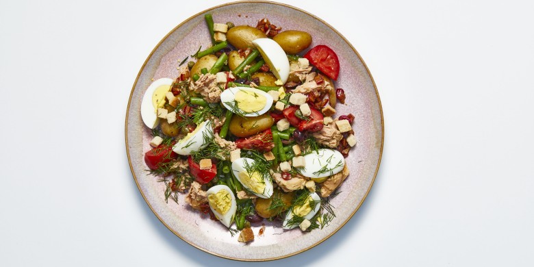 Aardappelsalade met tonijn