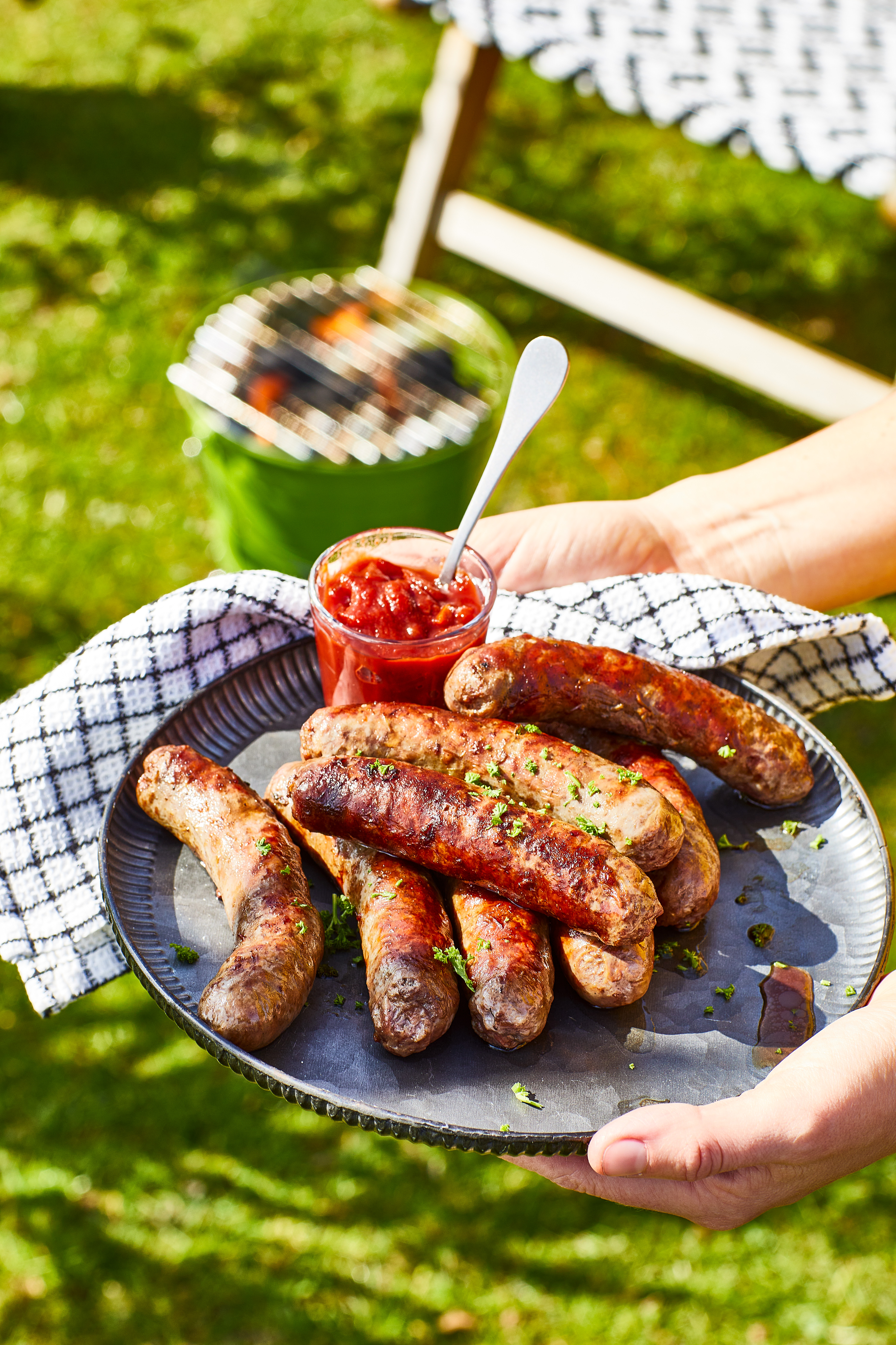 Afrikaanse ‘boerewors' met zoetzure saus