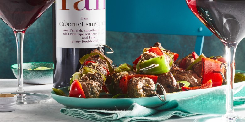 Biefstukspiesjes met gember en limoen