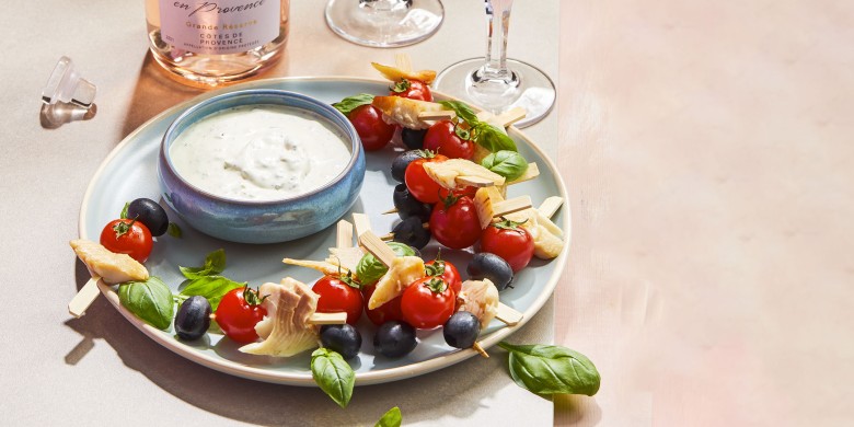 Forelspiesjes met kruidenmayonaise 