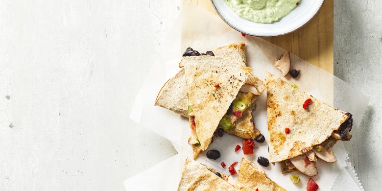 Quesadilla’s met gerookte kip 