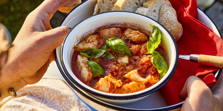 Pappa al pomodoro con pesce