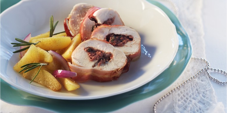 Kipfilet gevuld met paté