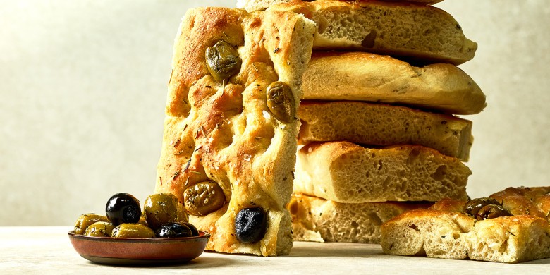 Focaccia met olijven 