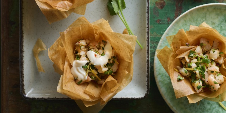 Filonestje met garnalentartaar