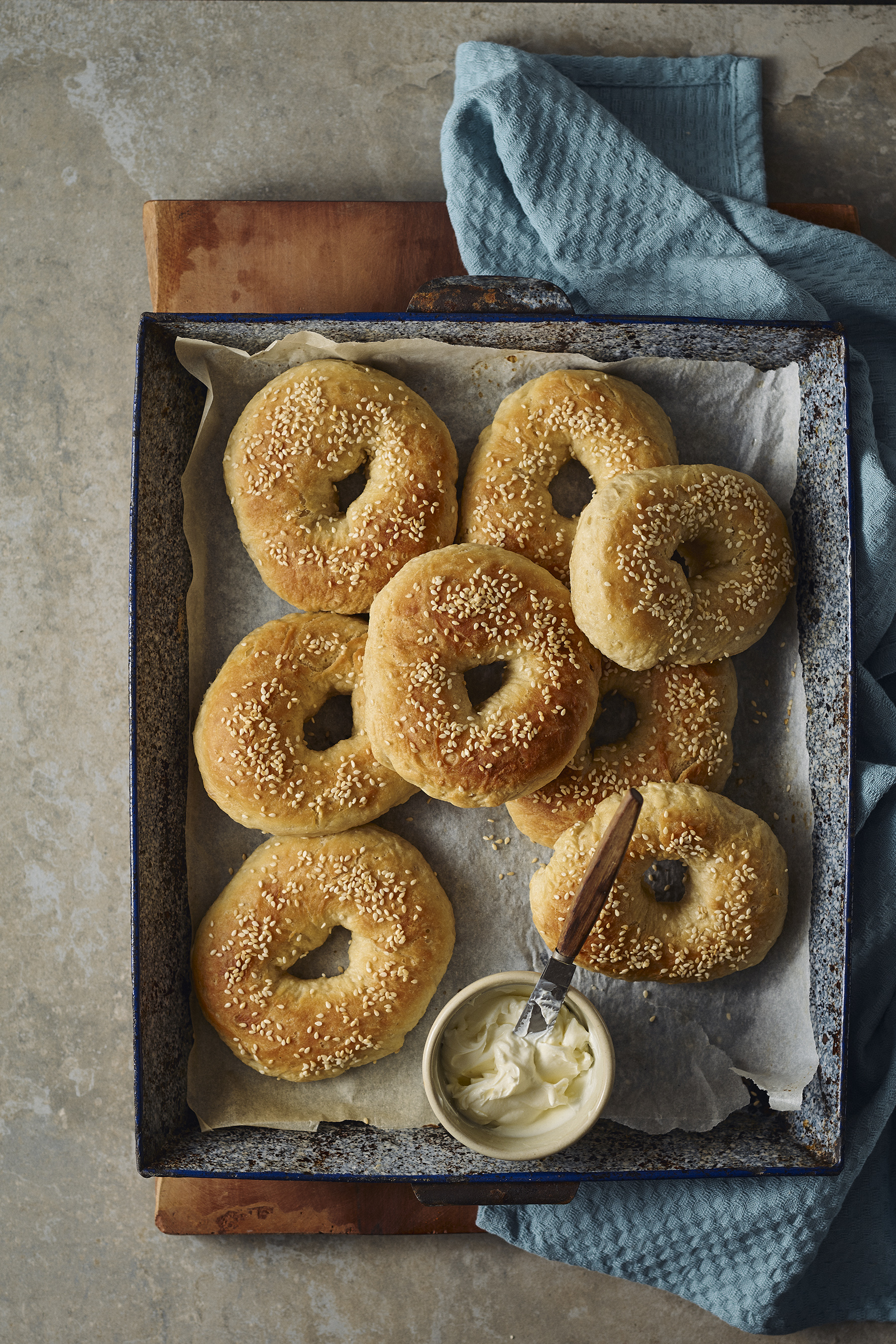 Sesam-bagels