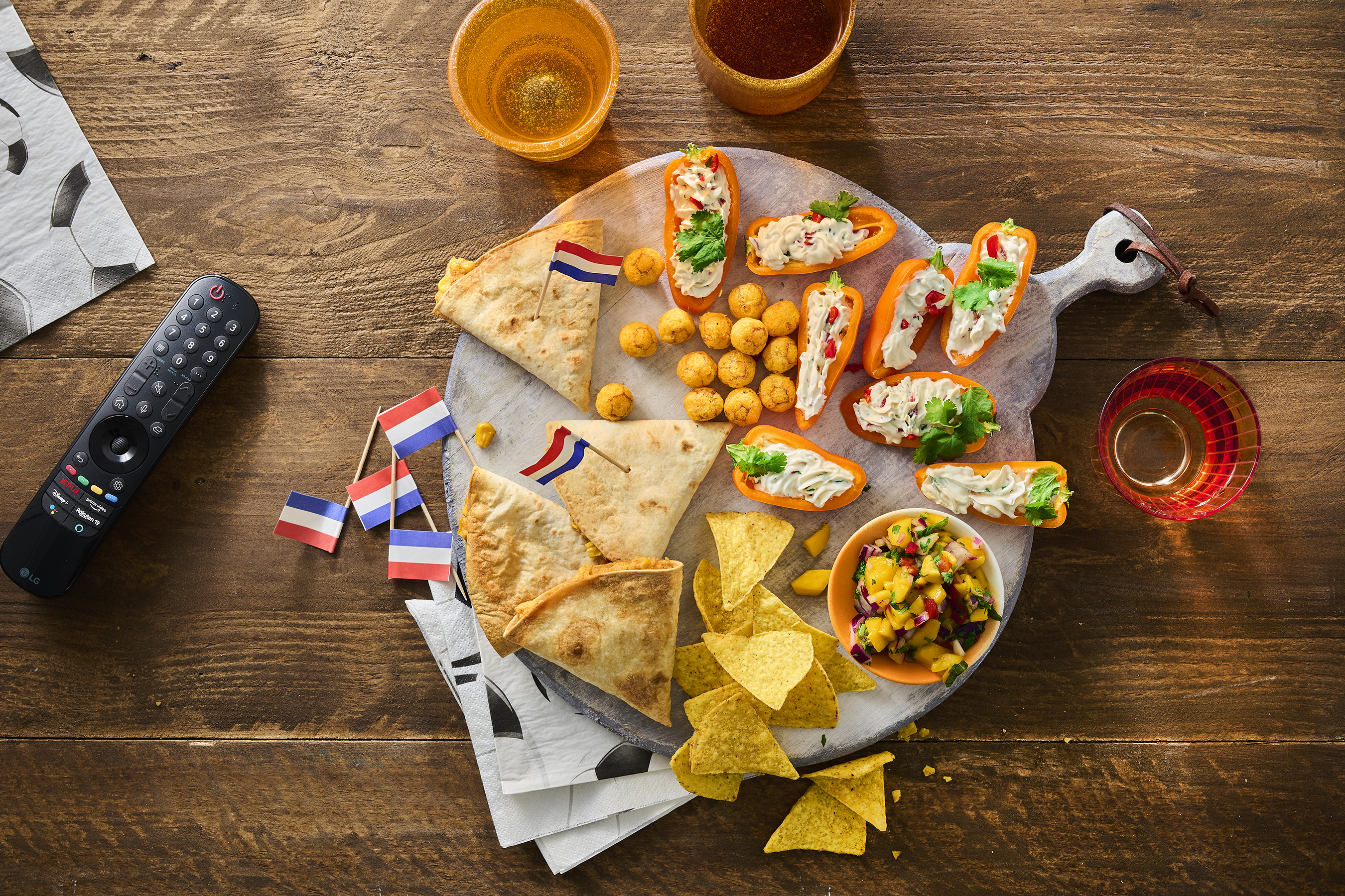 Quesadilla-driehoekjes