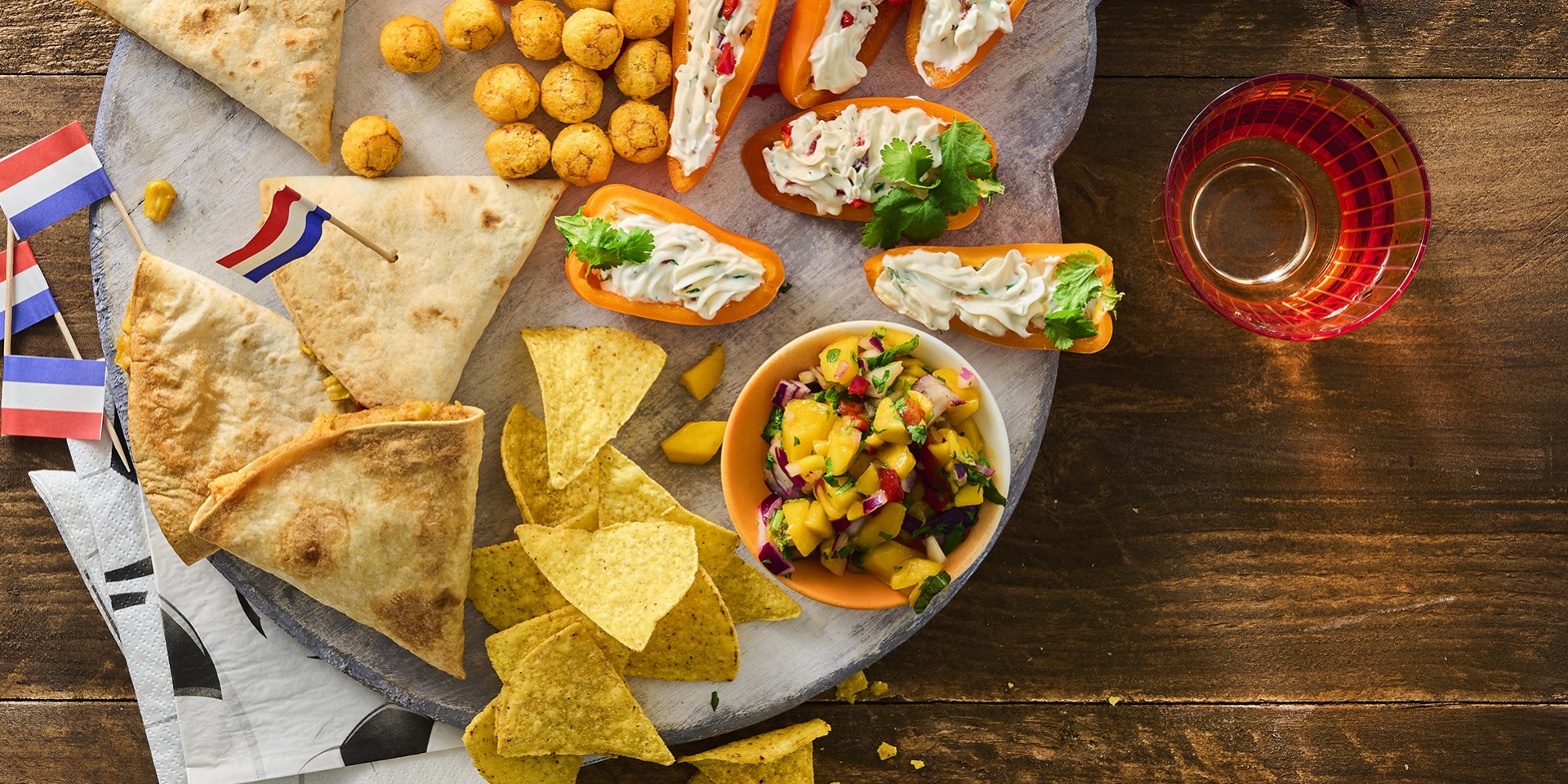 Tortillachips met mangosalsa