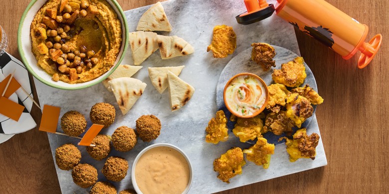 Wortelpakora’s met yoghurtdip