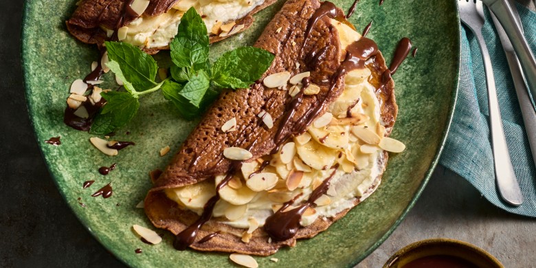 Chocoladecrêpes met banaan