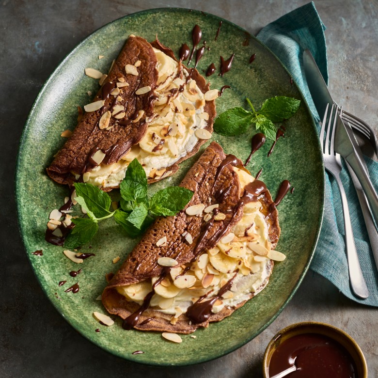 Chocoladecrêpes met banaan