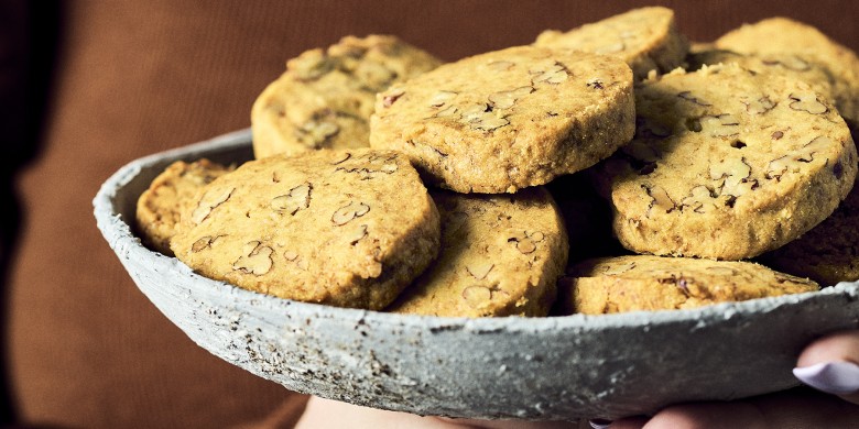 Pecankoekjes met gember en sinaasappel 