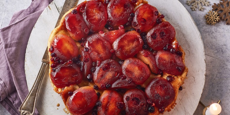 Tarte Tatin met appel en cranberry