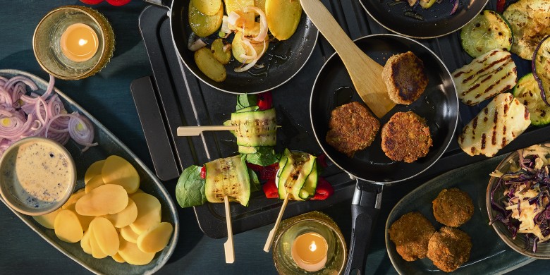 Courgetterolletjes met geitenkaas en spinazie