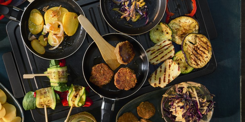 Knolselderijburgertjes met kikkererwten