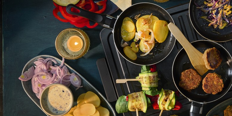 Frittata met sjalot en truffeltapenade