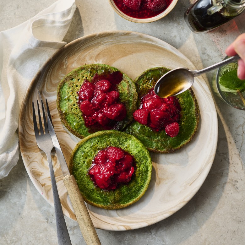 Groene pancakes