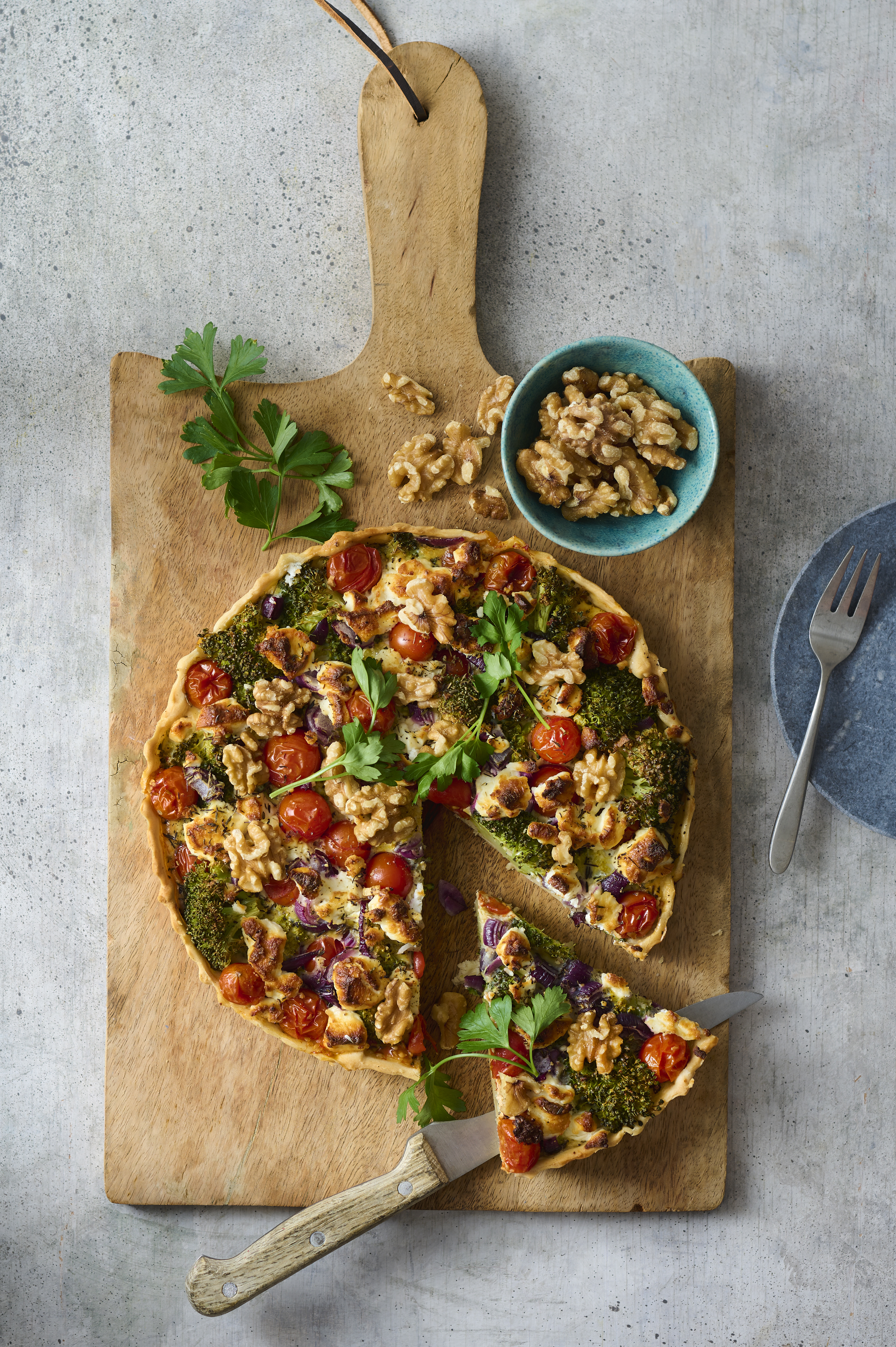 Quiche met broccoli en geitenkaas