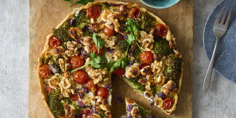 Quiche met broccoli en geitenkaas