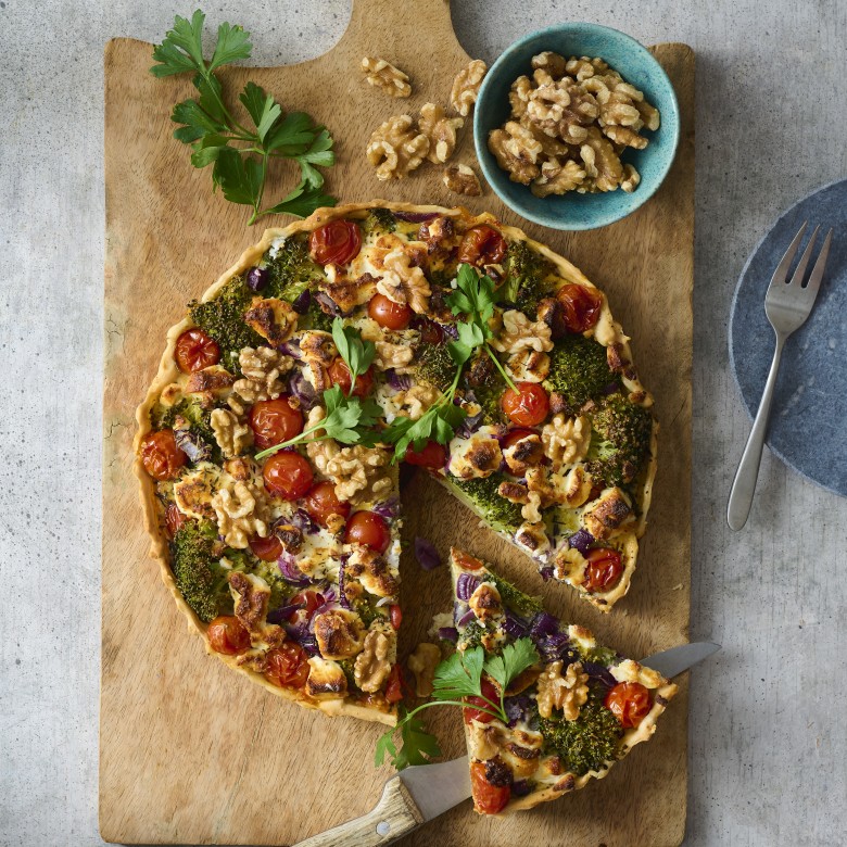 Quiche met broccoli en geitenkaas