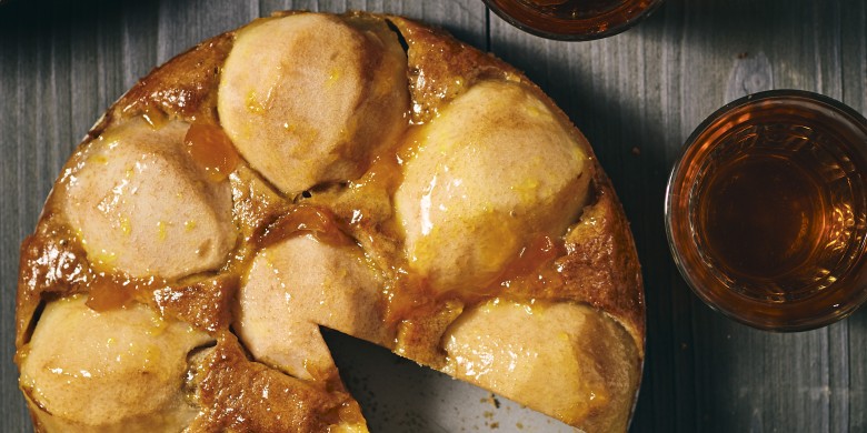 Speculaastaart met amandel en peer 