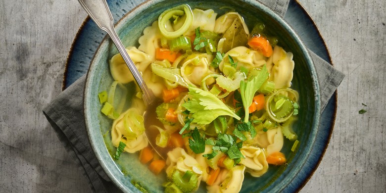 Gevulde tortellinisoep 