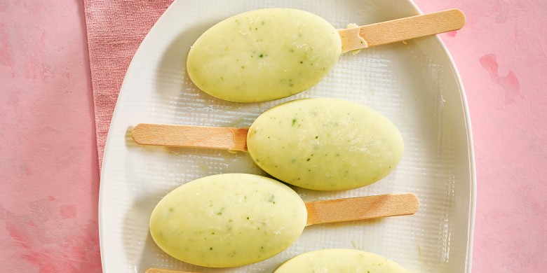 Avocado-yoghurtijsjes met munt