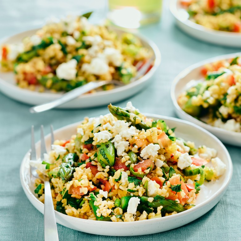 Taboulé met asperges
