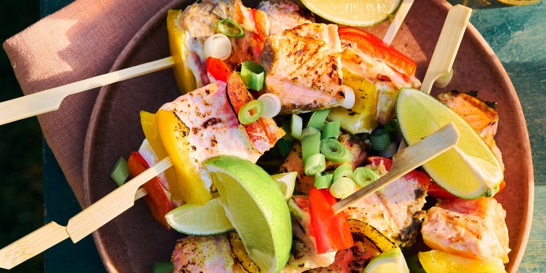 Zalm-tandoorispiesjes