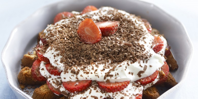 Kwarktiramisu met aardbeien