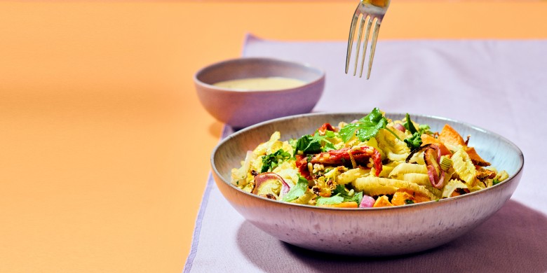 Bulgursalade met geroosterde venkel en tahindressing 