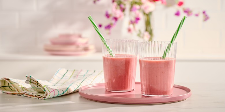 Frambozenyoghurt-ontbijtsmoothie