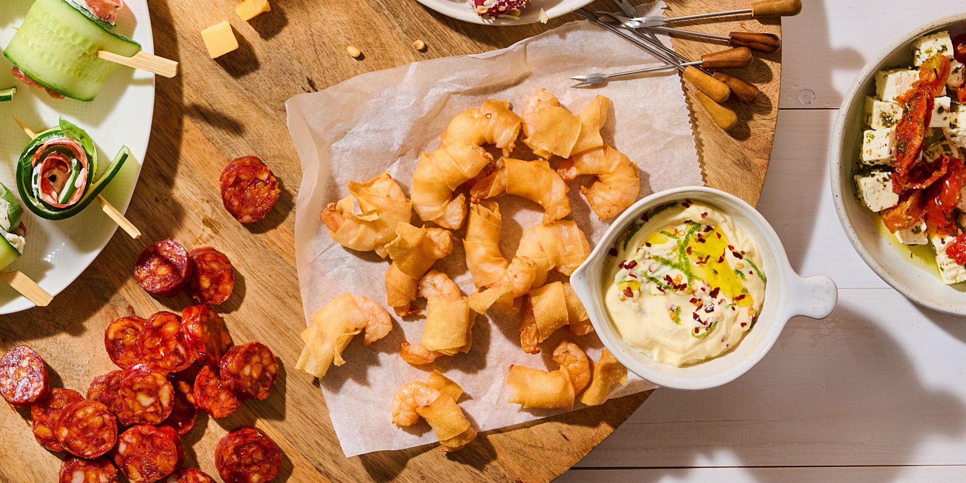 Gefrituurde garnalen met chilimayo