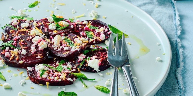 Biet in zoutkorst met feta 