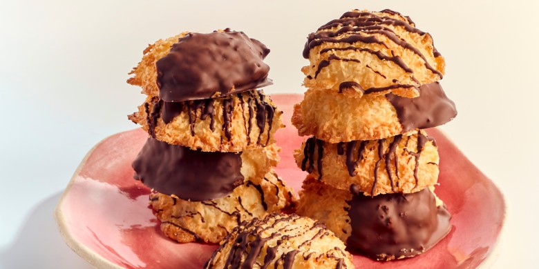 Kokosmakronen met chocolade